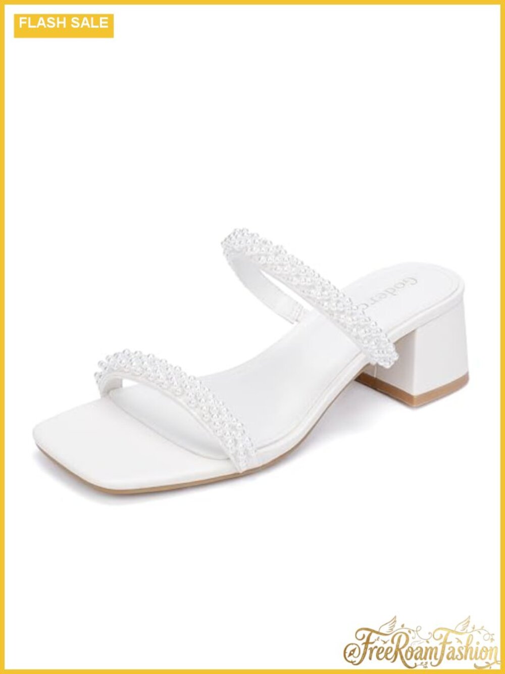 Womens Chunky Block Low Heeled Sandals Square Toe Double Band